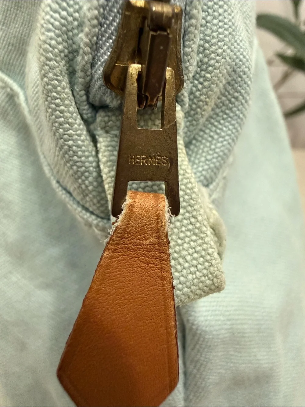 Hermes Bolide 35 Rocking Horse Light Blue Pouch Cosmetic Baby Bag